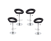 4x Black & White PU Leather Kitchen Bar Stools Modern Design