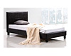 Single PU Leather Bed Frame - Brown