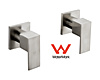 Chrome Bathroom Shower / Bath Mixer Tap Set with Brushed Finish w/ WaterMark