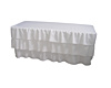 6 Foot 3 Tier Pleated White Table Cloth Trestle Cover