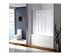 3 Fold Chrome Folding Bath Shower Screen Door Panel 1300mm x 1400mm