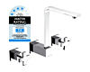 3pc Basin Tap Faucet Set - Bathroom Laundry Sink