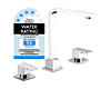 3pc Basin Tap Faucet Set - Bathroom Laundry Sink