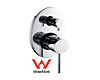 Chrome Bathroom Shower Wall Mixer Diverter w/ WaterMark