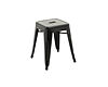 Set of 4x 45cm Tolix Retro Reproduction Cafe Bar Stools - Black