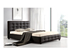 Queen PU Leather Deluxe Bed Frame Black