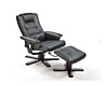 PU Leather Massage Chair Recliner Ottoman Lounge Remote