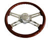 TRUCK 440MM WOOD STEERING WHEEL 4 SPOKES SUIT FREIGHTLINER CONVENTIONAL, CLASSIC,89 ON