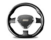 TARGA 350MM 3SPK BLACK LEATHER SPORTS STEERING WHEEL